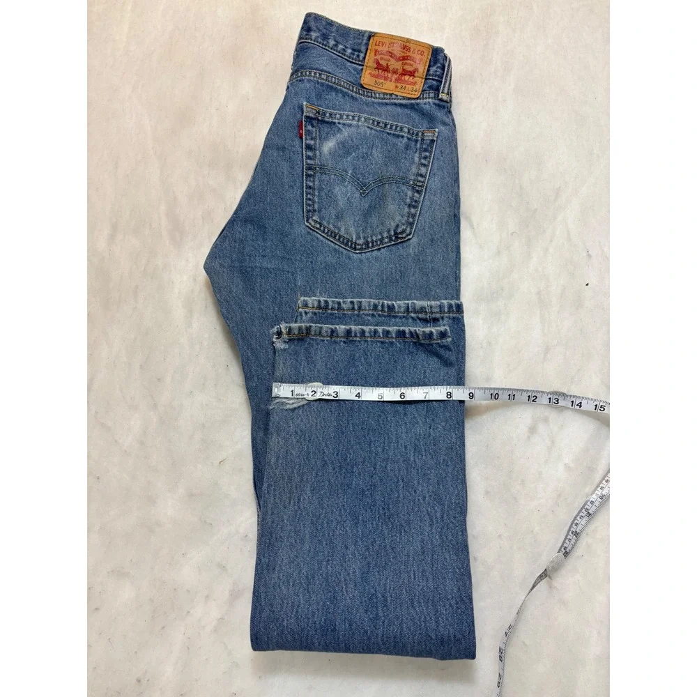 Levi's 505 Regular Fit Straight Leg‎ Blue Denim Jeans W34 L34